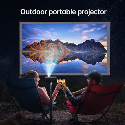 Mini projecteur compact | Cinéma maison portable 1080P avec haut-parleur intégré pour une clarté époustouflante