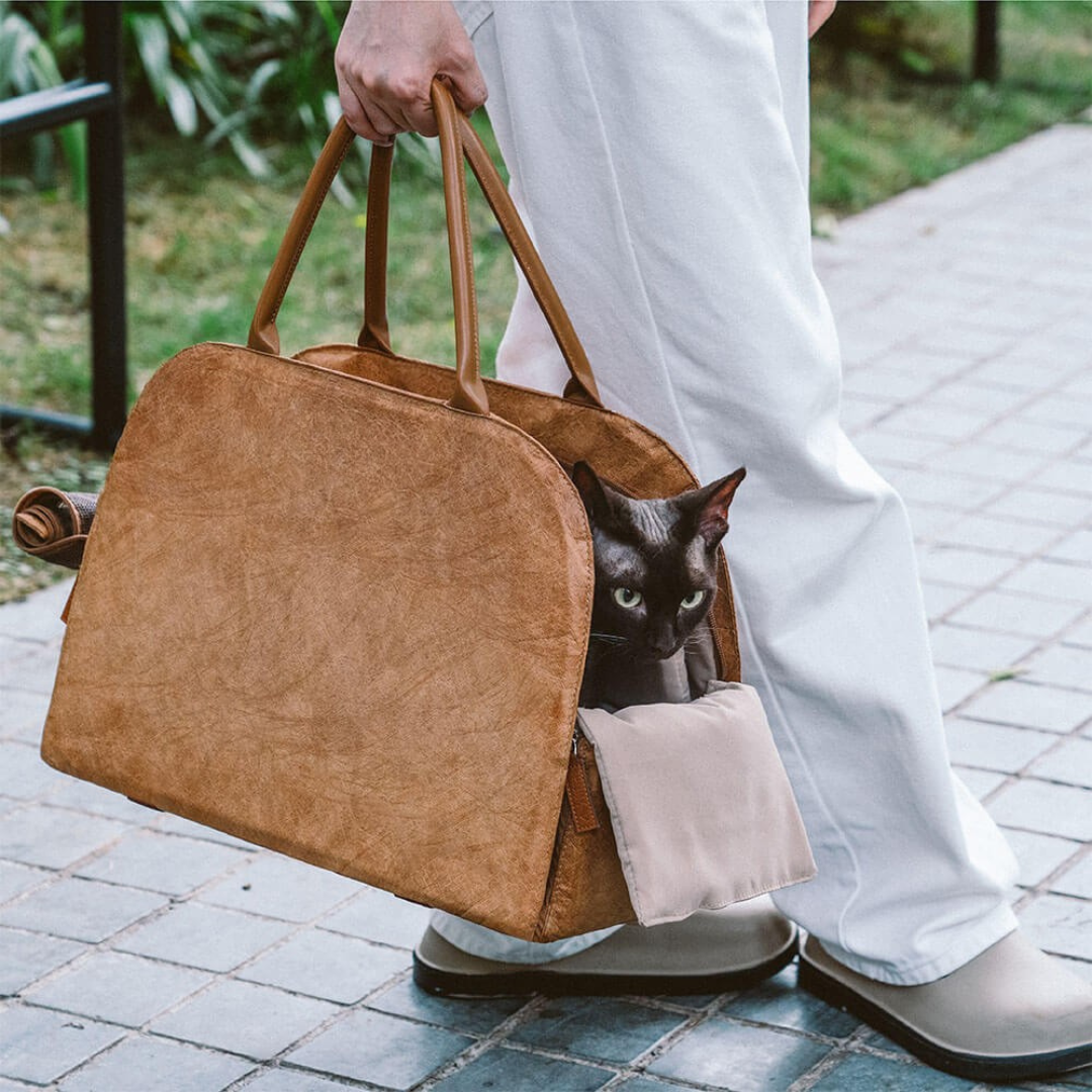 Sac de transport écologique pour animaux avec espace extensible | Design élégant pour des aventures en toute sécurité