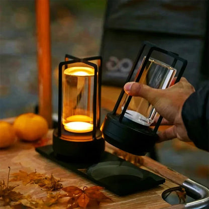 Rechargeable LED Desk Light with Touch Dimmer & Adjustable Color Temp for Bedroom Nightstand Restaurant Ambient Lighting