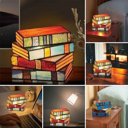 Lampe de table style livre unique avec éclairage LED