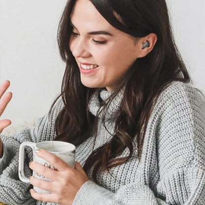 Écouteurs Bluetooth compacts avec micro et étui de recharge
