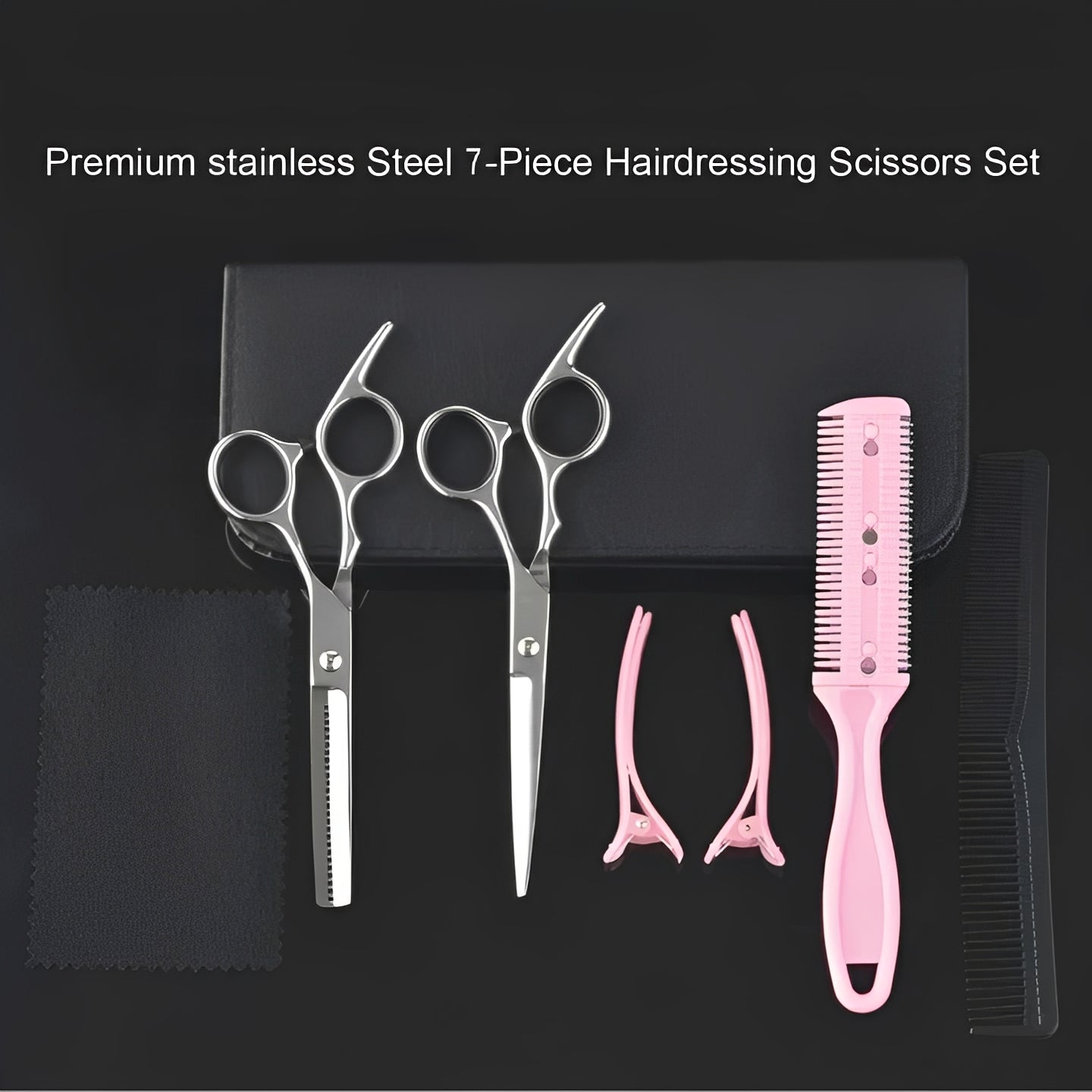 Kit de coupe de cheveux Premium avec ciseaux sculpteurs et accessoires