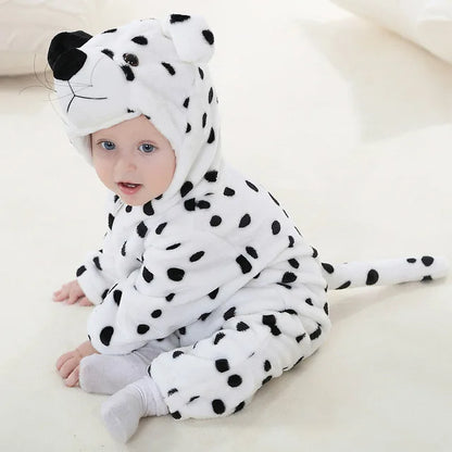 Infant Zip-Up Hooded Sleeper with Animal Character Costume Design for Boys & Girls | Soft Cotton Poly Blend Loungewear Pajamas for Babies 0-