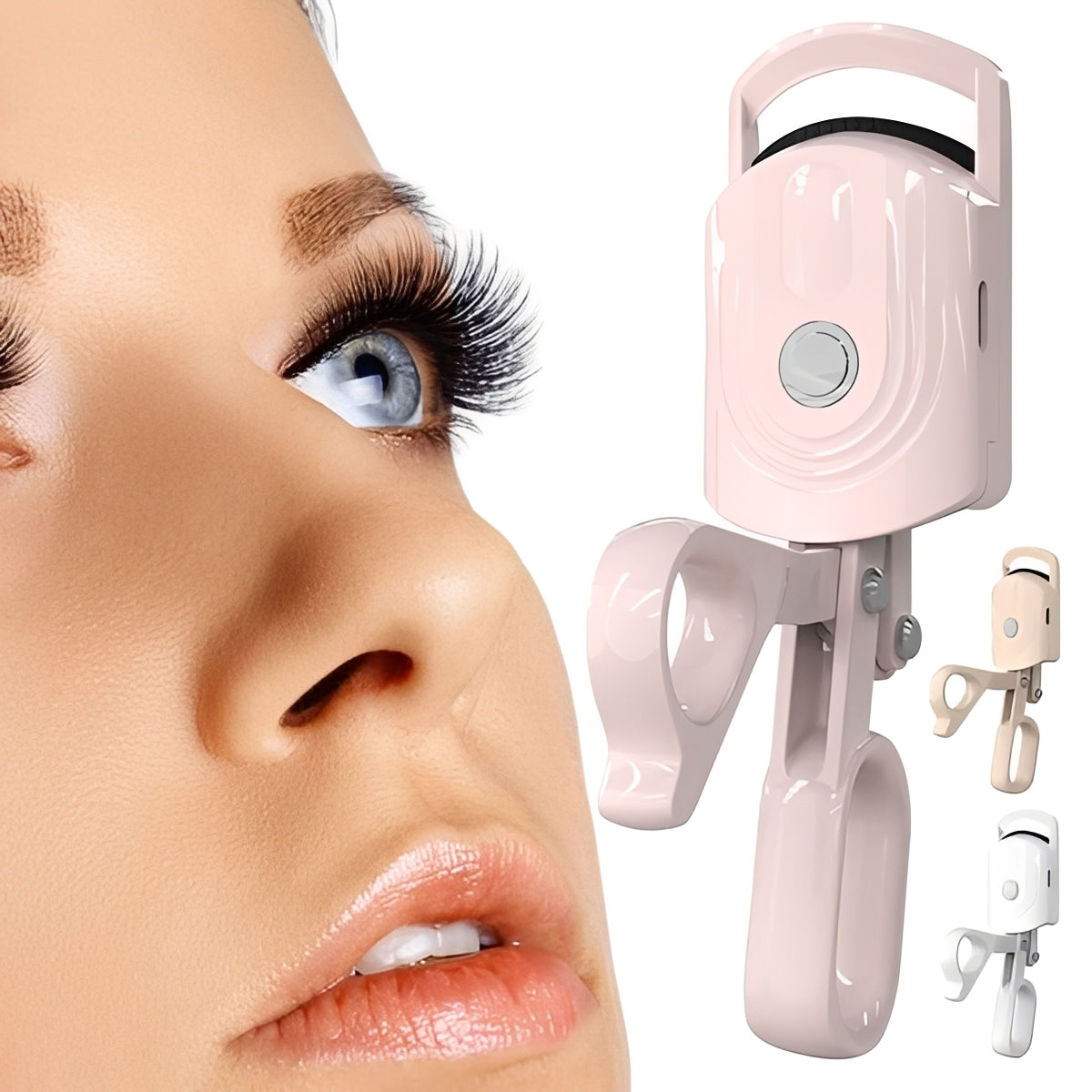 Recourbe-cils chauffant portable pour un maquillage facile