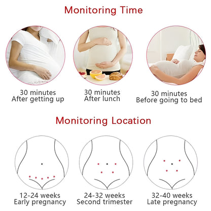 Moniteur portable de rythme cardiaque de bébé avec écran et audio