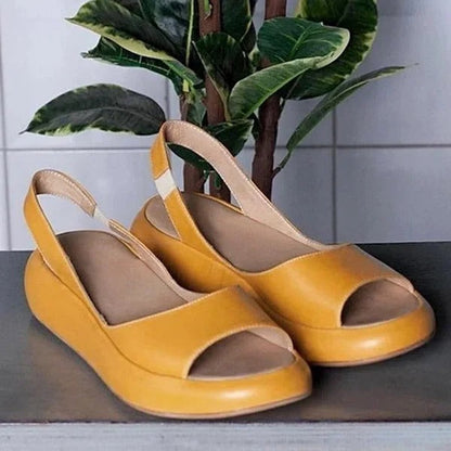 Sandales plates confortables d'été à bout ouvert avec bride extensible