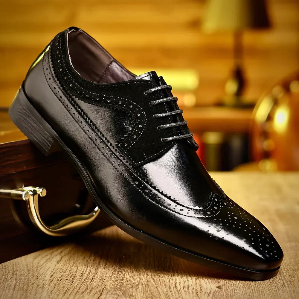 Chaussures de ville en cuir poli pour homme