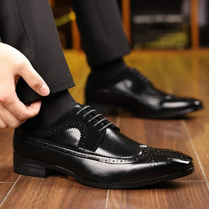 Chaussures de ville en cuir poli pour homme