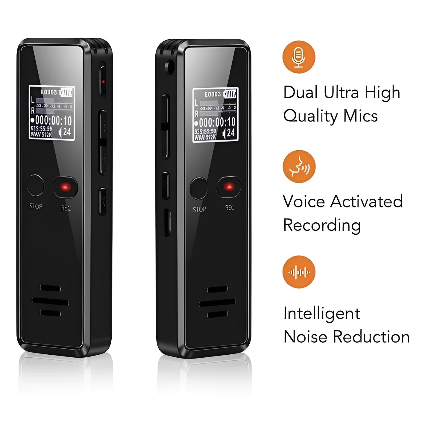 Enregistreur vocal portable avec sauvegarde automatique