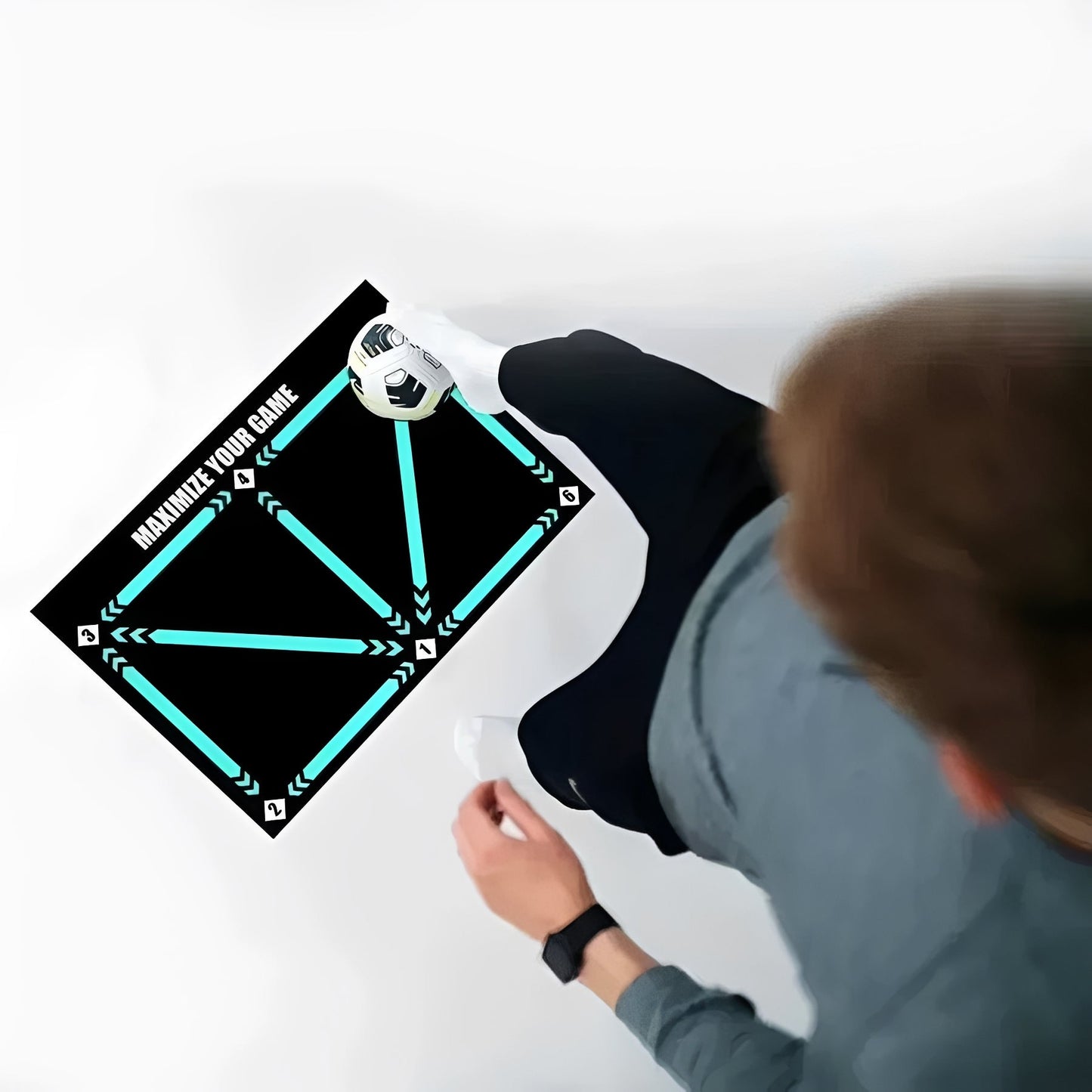 Tapis d'entraînement de football professionnel avec vidéos de coaching en ligne