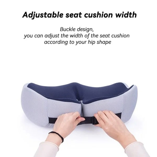 Coussin d'assise en mousse à mémoire de forme avec découpe pour le coccyx pour chaise de bureau, voiture et fauteuil roulant – Soutien ergonomique pour soulager les douleurs lombaires et des hanches
