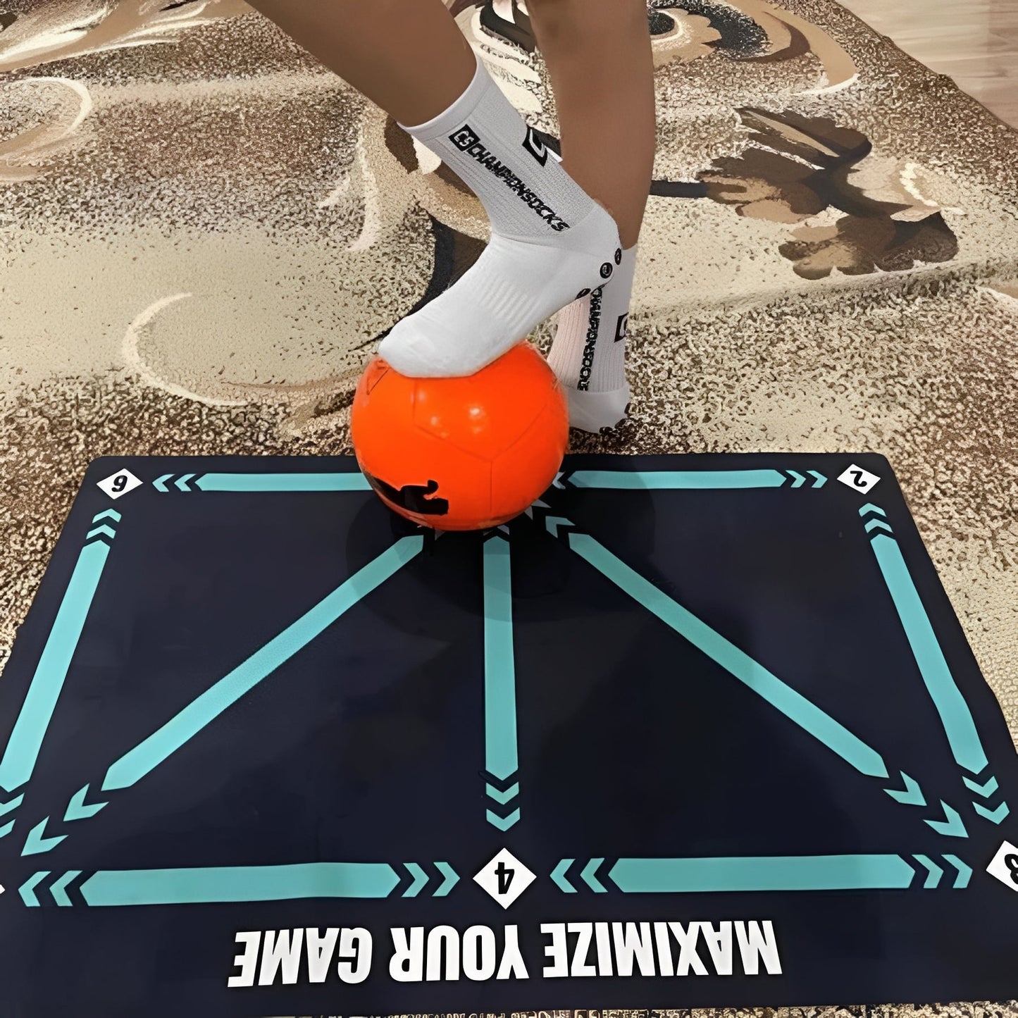 Tapis d'entraînement de football professionnel avec vidéos de coaching en ligne
