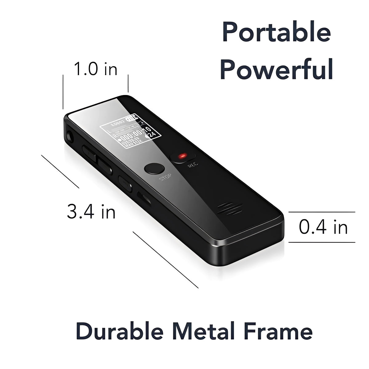 Enregistreur vocal portable avec sauvegarde automatique