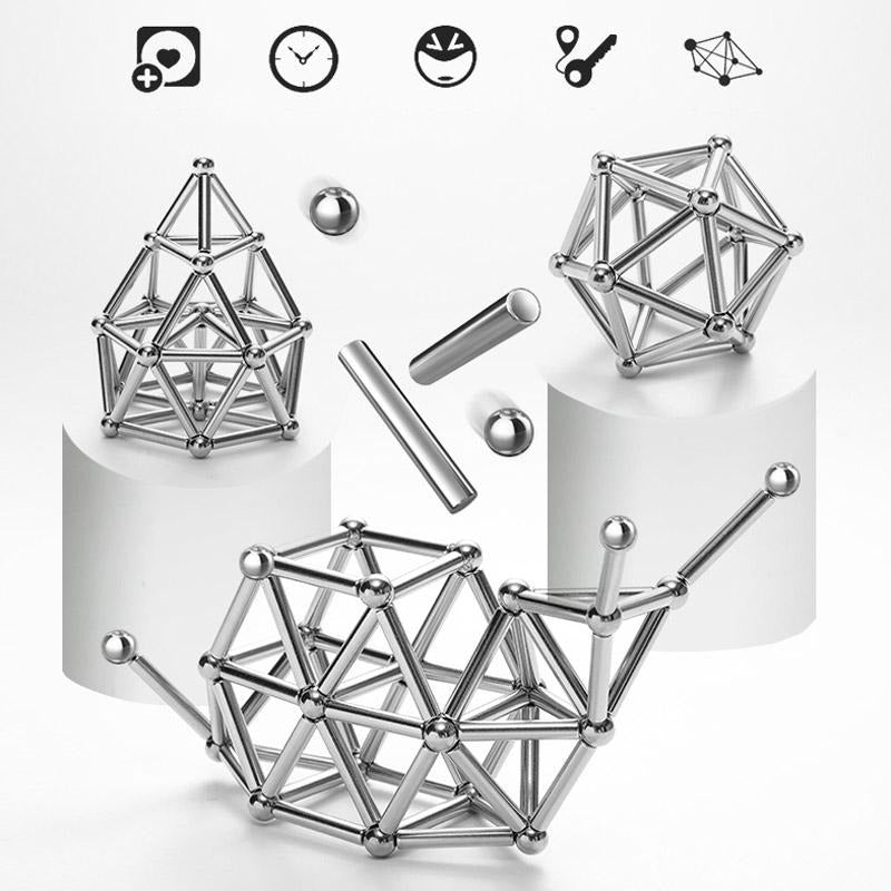 Jeu de construction magnétique amusant et kit de tiges à assembler soi-même