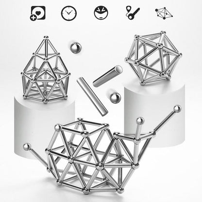 Jeu de construction magnétique amusant et kit de tiges à assembler soi-même