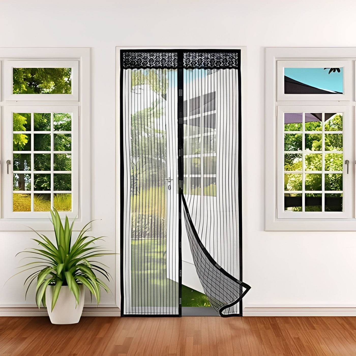 Easy Install Magnetic Screen Door - Ortekor