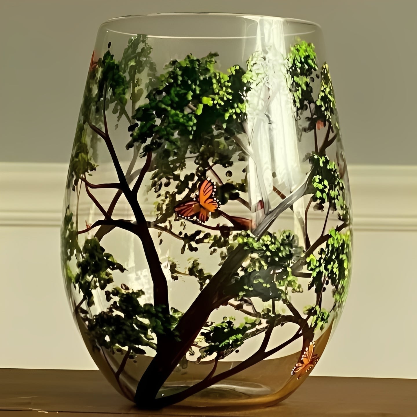 Verre à vin Arbre Saisonnier Coloré 35cl