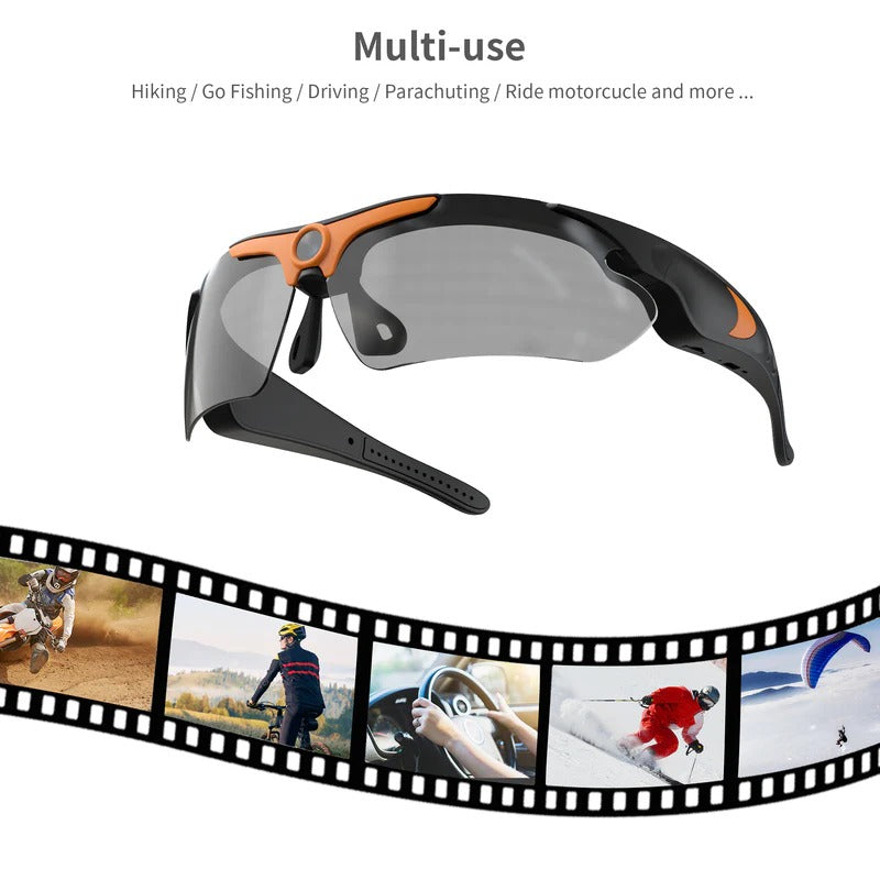 Lunettes de vision claire et objectif de caméra HD