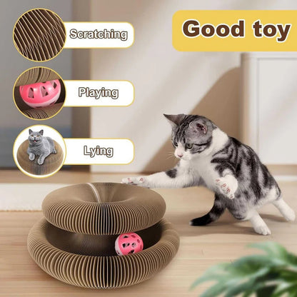 Arbre à chat amusant avec balle rotative, lot de 2 pièces