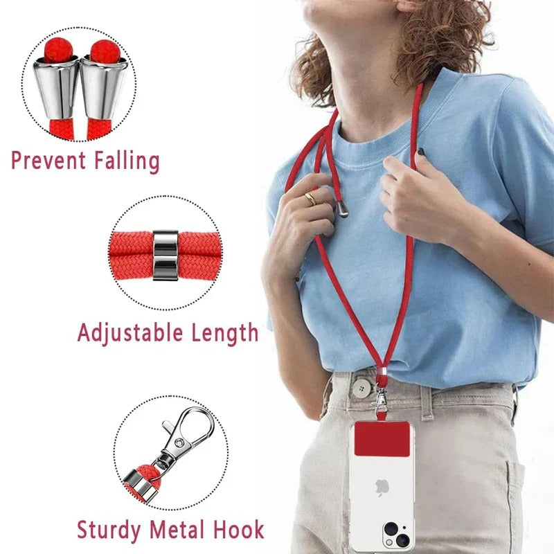 Sangle de téléphone bandoulière confortable avec support réglable
