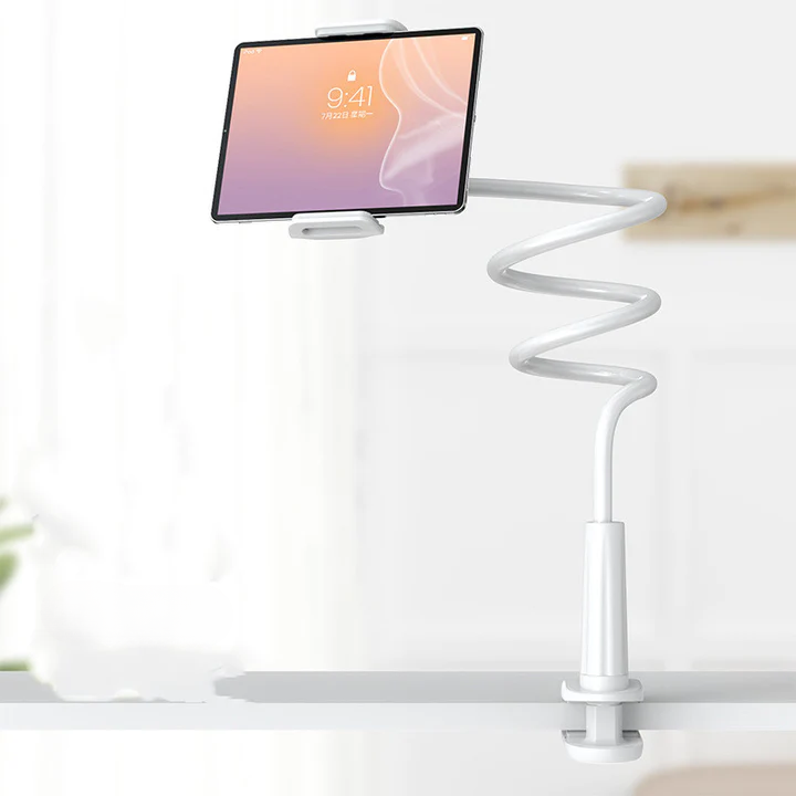 Adjustable Phone Stand for Desk ABS Desktop Mount Hands-Free Viewing Universal Smartphone Cradle for Home Office Work & Streaming