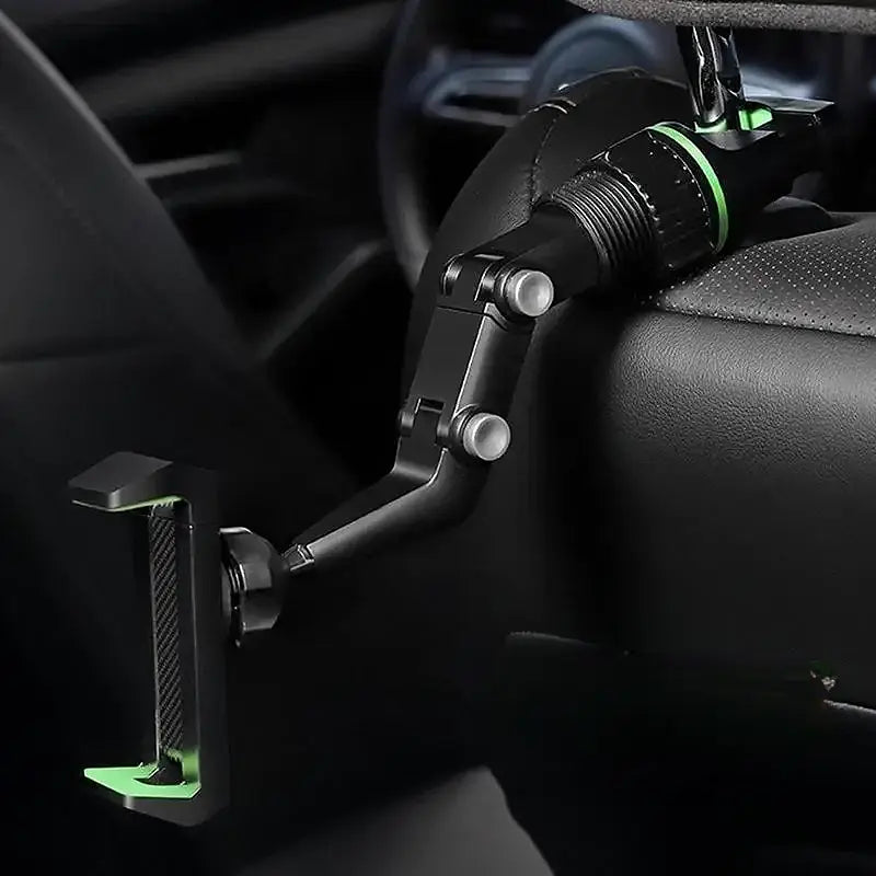 Clip-On Car Mirror Mount for Smartphone GPS Navigation Universal Adjustable Cell Phone Cradle 360° Swivel Dashboard Accessory