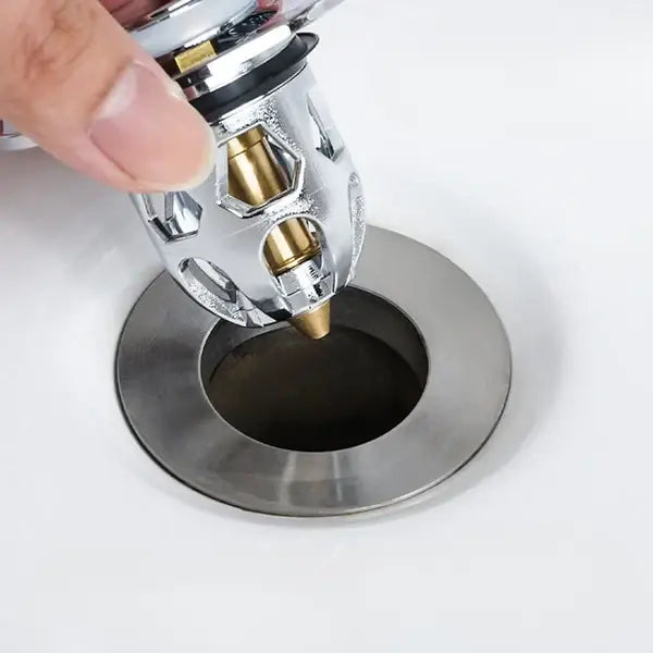 Pop-Up Drain Strainer Basket for Kitchen & Bathroom Sinks – Catches Hair, Food, Debris – Easy-Clean Mesh Filter Trap – Stainless Steel