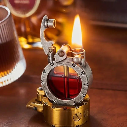 Refillable Zinc Alloy Trench Lighter Classic Windproof Design Gold Silver Metal Fuel Igniter Collectible Vintage-Style Fire Starter