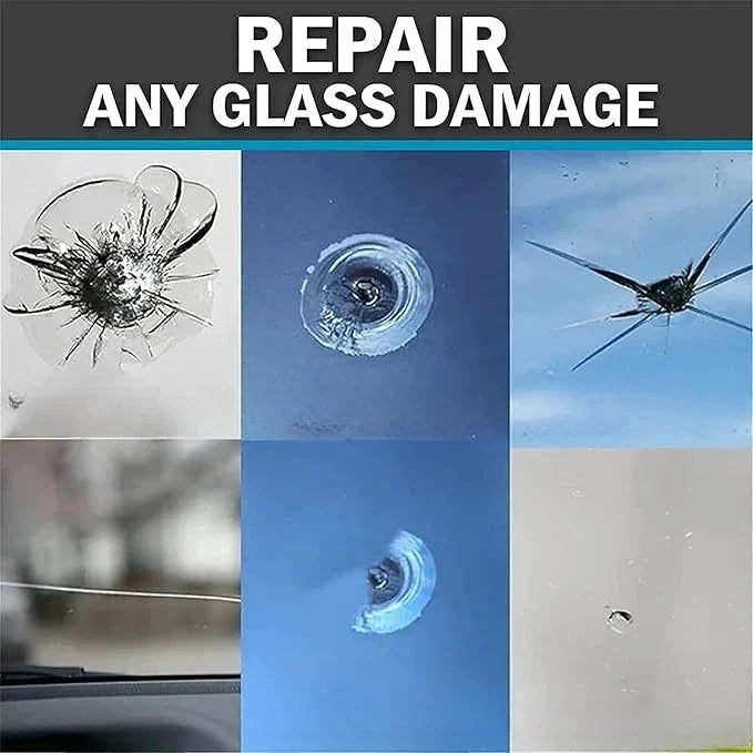 Windshield Crack Repair Kit DIY Auto Glass Chip Fix Tool for Car Window Home Clear Resin Adhesive System