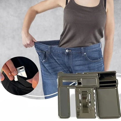 Clip-On Waistband Tightener for Loose Pants, Instant No-Sew Fit Adjuster Tool for Jeans, Trousers & Skirts, Discreet Metal Clip for Men &