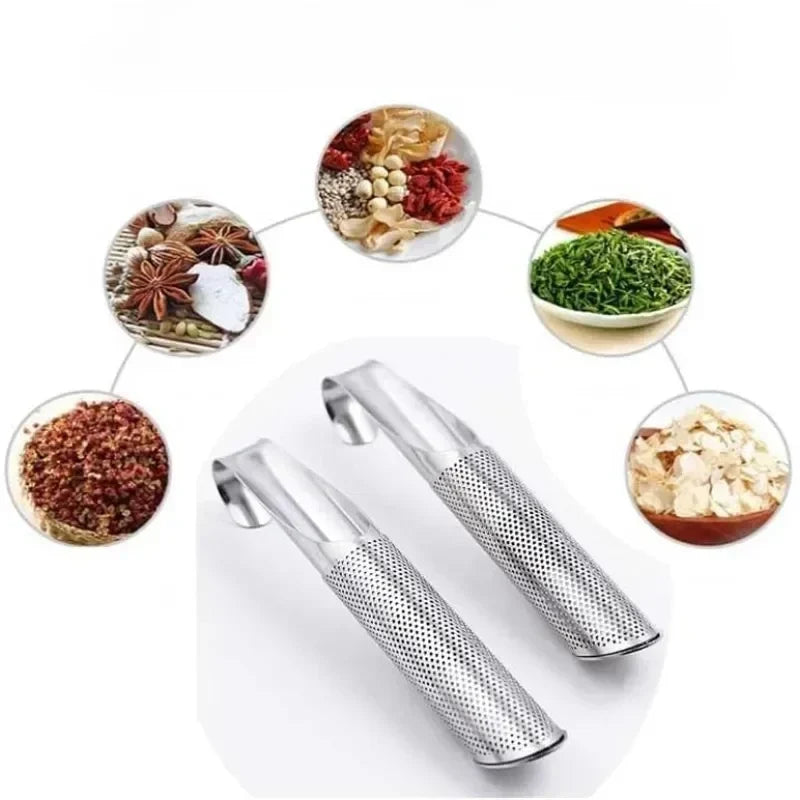 Stainless Steel Loose Leaf Tea Infuser Set with Fine Mesh Filter for Brewing at Home or Travel, 2-Pack