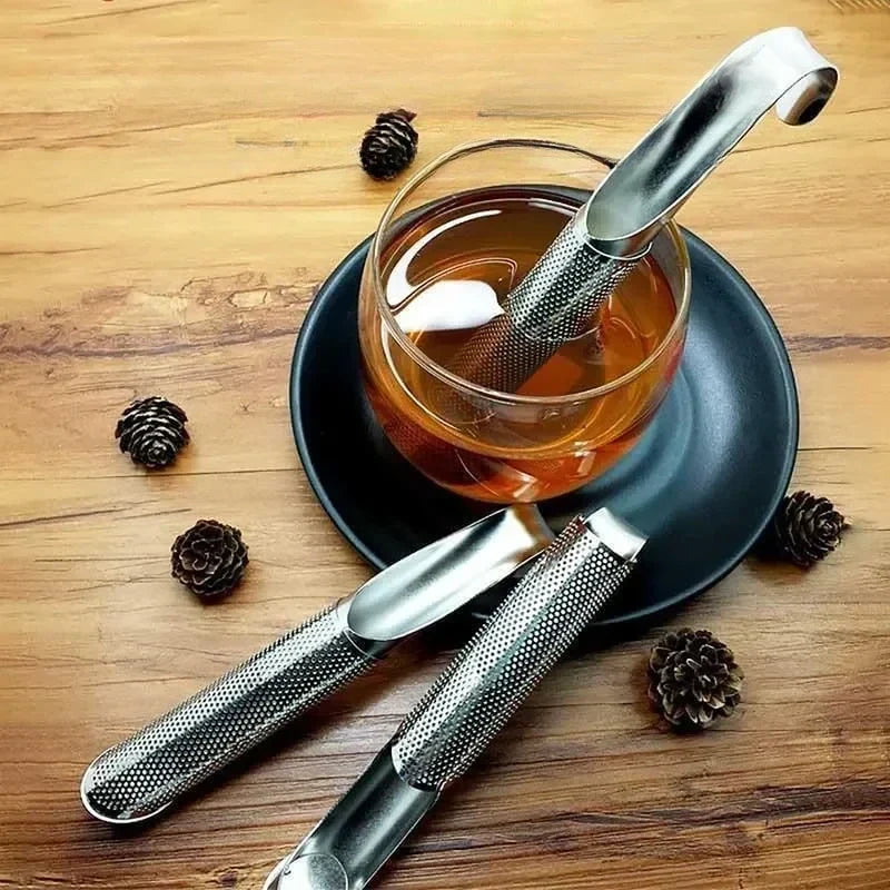 Stainless Steel Loose Leaf Tea Infuser Set with Fine Mesh Filter for Brewing at Home or Travel, 2-Pack