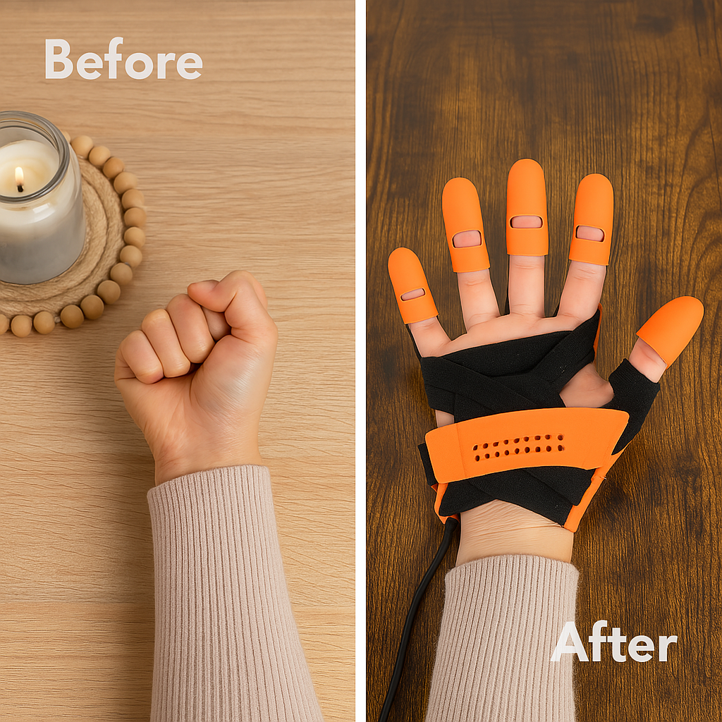 Powered Hand Therapy Gloves Rehab Recovery System for Stroke Arthritis Nerve Injury Support Mobility Training At-Home Physical Therapy Equip