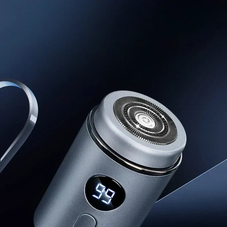 Compact USB Rechargeable Travel Shaver for Men On-the-Go Grooming Pocket-Size Cordless Facial Hair Trimmer Electric Razor