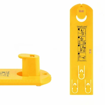 Picture Hanging Tool with Built-In Level for Walls - Frame Alignment Helper with Nail Marking System - Wall Decor Installation Aid for