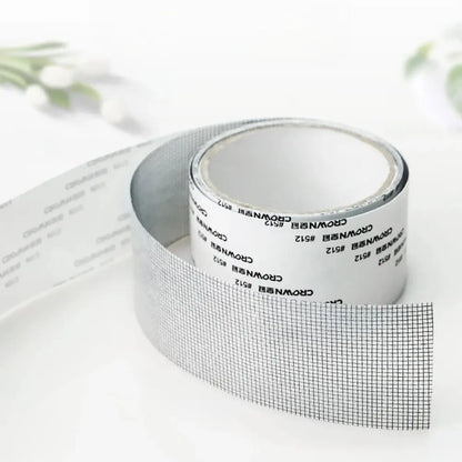 Screen Patch Tape Adhesive for Window & Door Mesh Tears Holes Rips 2-Pack Weatherproof Bug Barrier Indoor Outdoor