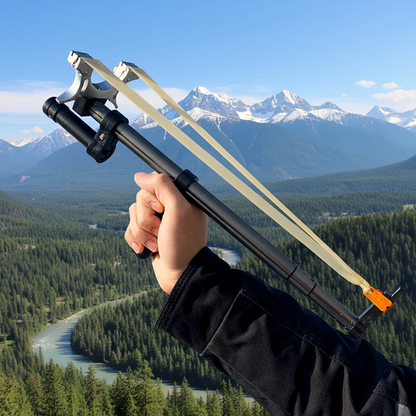 Adjustable Precision Slingshot with Laser Sight & Telescoping Handle for Target Shooting & Outdoor Recreation