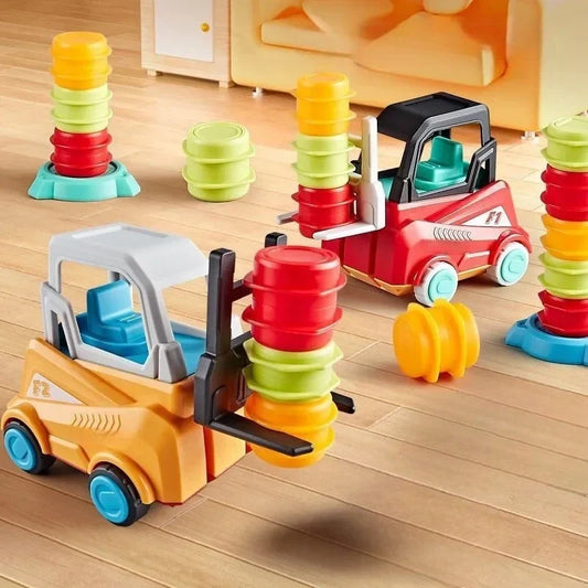 Jeu d'équilibre grue en bois à empiler pour enfants, jouet de table pour développer l'habileté avec blocs à soulever et empiler, activité éducative de concentration et de coordination