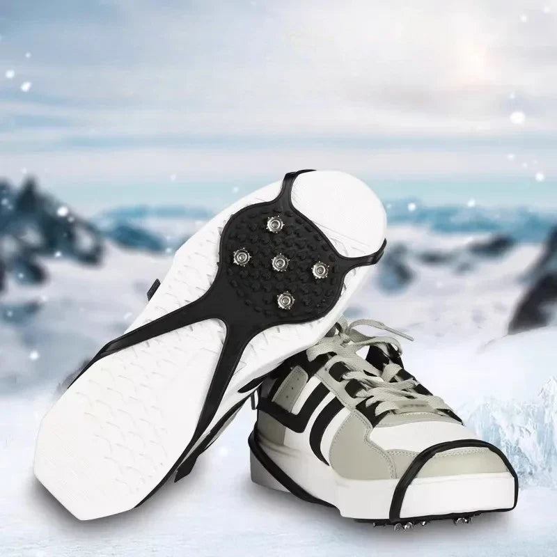 Traction Cleats for Winter Walking on Ice and Snow – Portable Over-Shoe Spikes for Adults and Kids – Lightweight Slip-On Grips