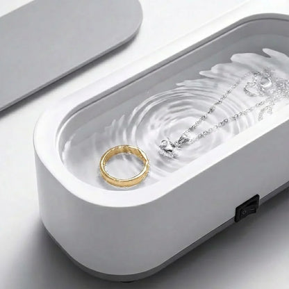 Ultrasonic Jewelry Cleaner for Rings Watches Eyeglasses Brushes at Home Gentle Sonic Wave Cleaning Machine for Delicate Items Small Personal