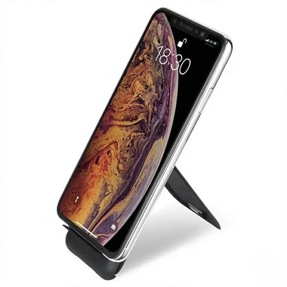 Multi-Device Charging Cable Kit with Type-C, Lightning, Micro-USB & USB-A Adapters – Slim Wallet Case, Built-In Phone Stand for Travel, Work