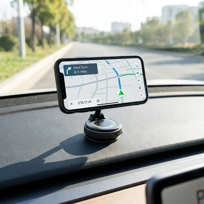 Car Phone Mount Dashboard Windshield Holder with Strong Suction Cup & 360° Swivel for iPhone Android GPS