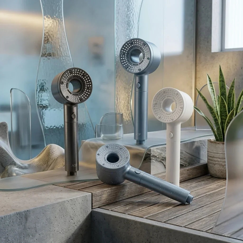 High-Pressure Handheld Shower Head with 5 Spray Patterns for Low Water Pressure Bathrooms