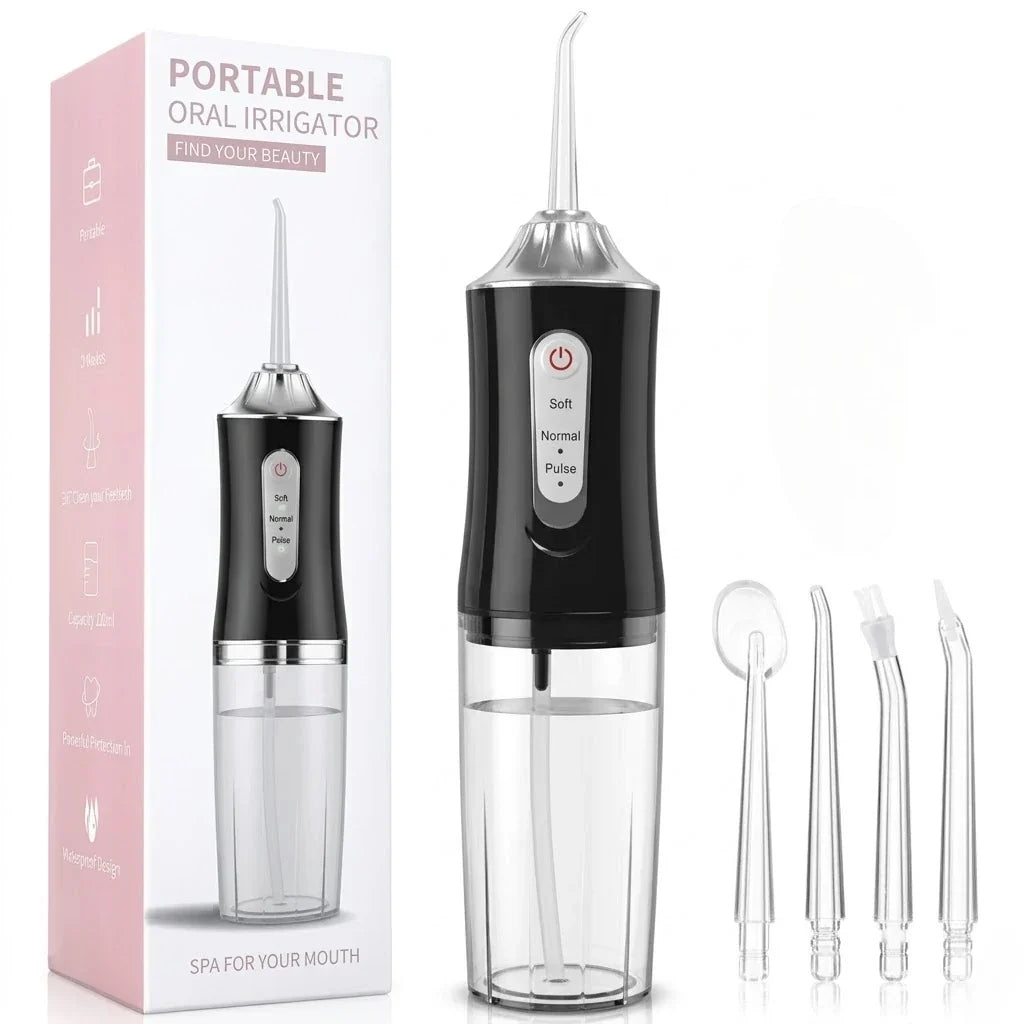 Cordless Water Flosser with 3 Pressure Modes for Travel & Home – Rechargeable Dental Irrigator for Braces, Gums & Deep Cleaning