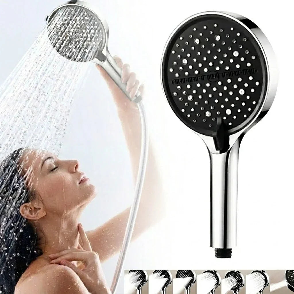 Handheld Shower Head with Seven Spray Modes for Bathroom Upgrade & Daily Use | Adjustable Water Flow | Modern Cylindrical Design for Home Sh