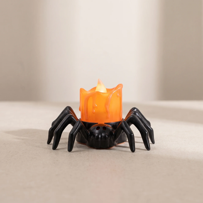 Halloween Candle Holder - Pumpkin Design, Flameless LED Light