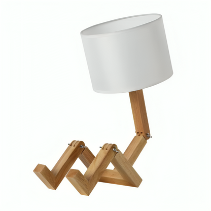 Modern Floor Lamp with Built-In Wood Shelf for Reading & Storage | Space-Saving Design for Living Room, Bedroom & Home Office | White &