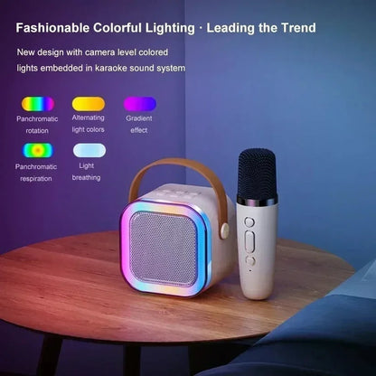 Système de karaoké portable avec Bluetooth et microphone