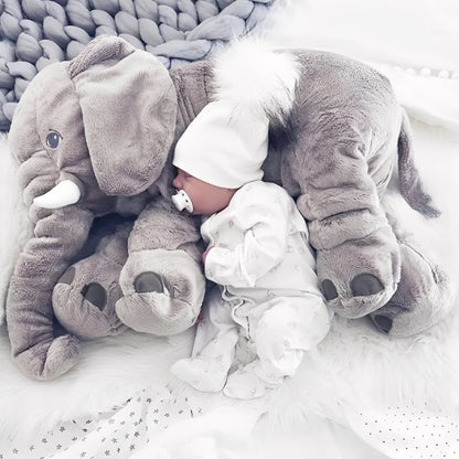 Oreiller de voyage doux en forme d'éléphant pour enfants