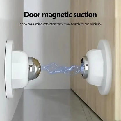 Support de porte robuste en métal avec fixation magnétique
